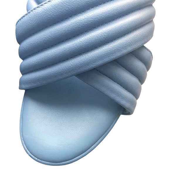 FRENCH CONNECTION River Platform Sandals Size 9 Light Blue Comfort Wedge - Picture 8 of 8